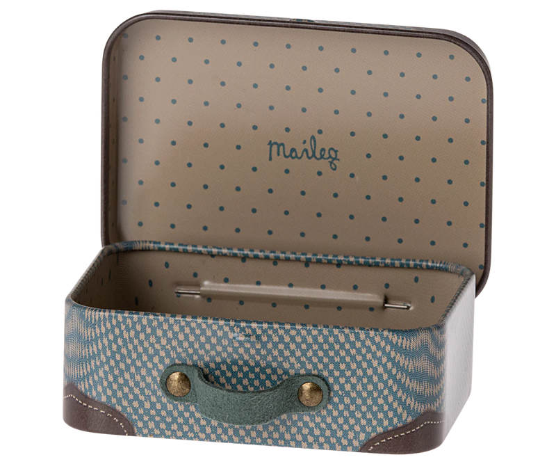 Maileg metallinen matkalaukku, micro blue