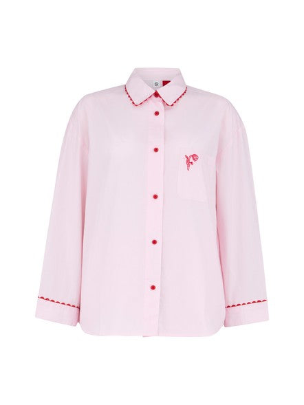 Becksöndergaard Scallop pyjamapaita, Pale Lilac Pink