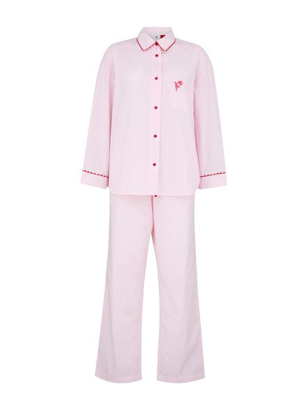 Becksöndergaard Scallop pyjamahousut, Pale Lilac Pink