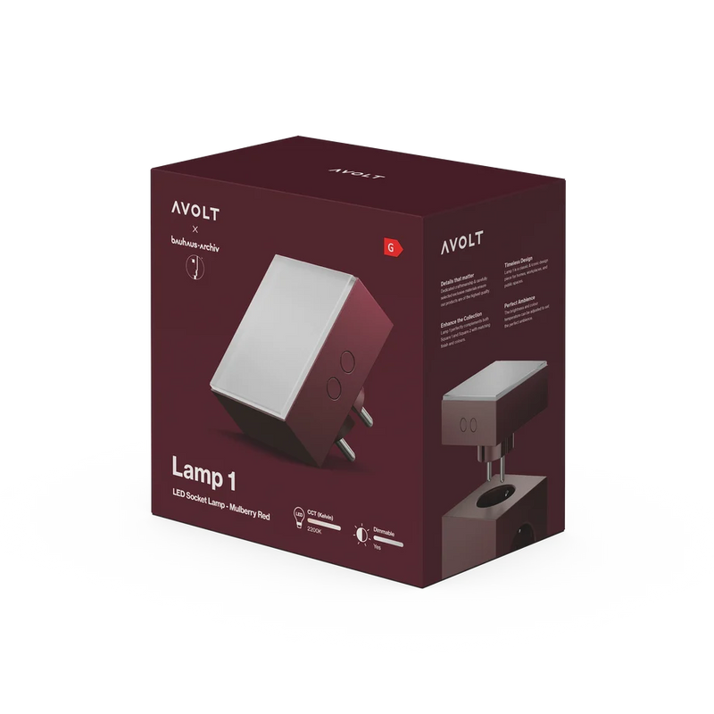 Avolt Lamp 1, Mulberry Red