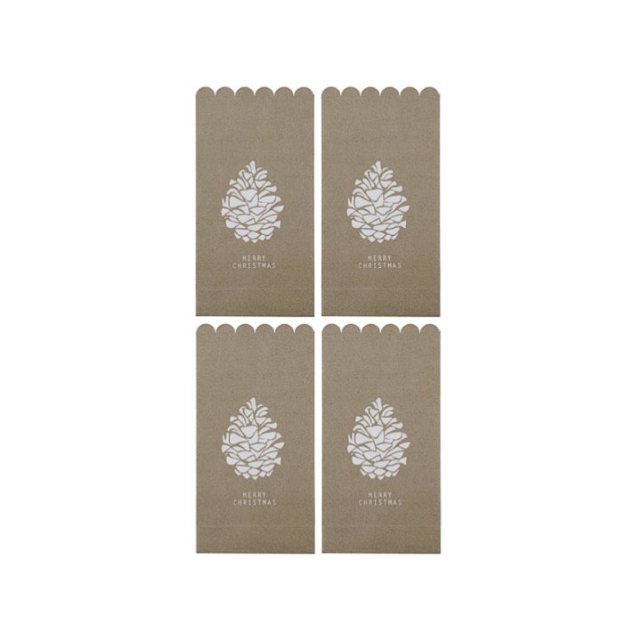 House Doctor Paperipussit Wrap, brown/white