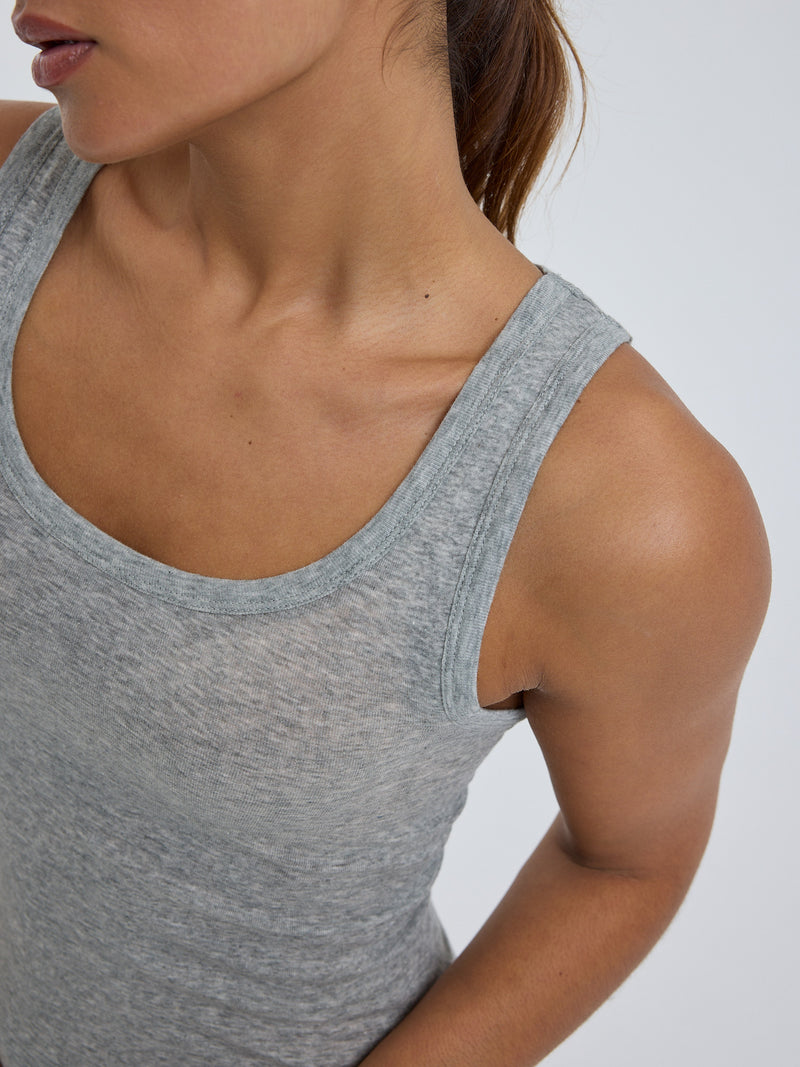 Seamless Basic Cotton Bella puuvillatoppi, Grey Melange