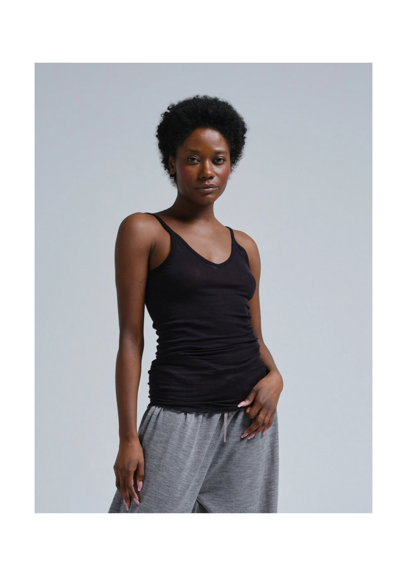 Seamless Basic Cotton Spaghetti puuvillatoppi, Black