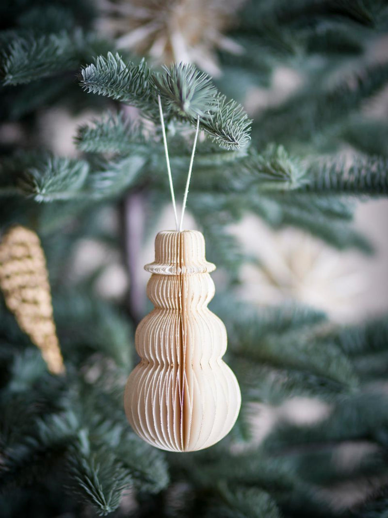 Bloomingville lumiukko paperikoriste, white / gold