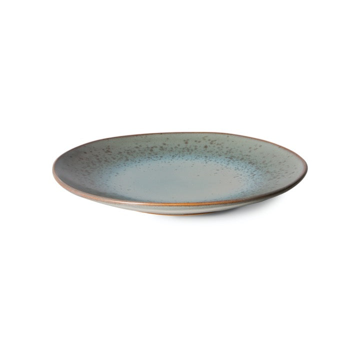 HK Living 70's ceramics ruokalautanen, Mineral (set of 2)