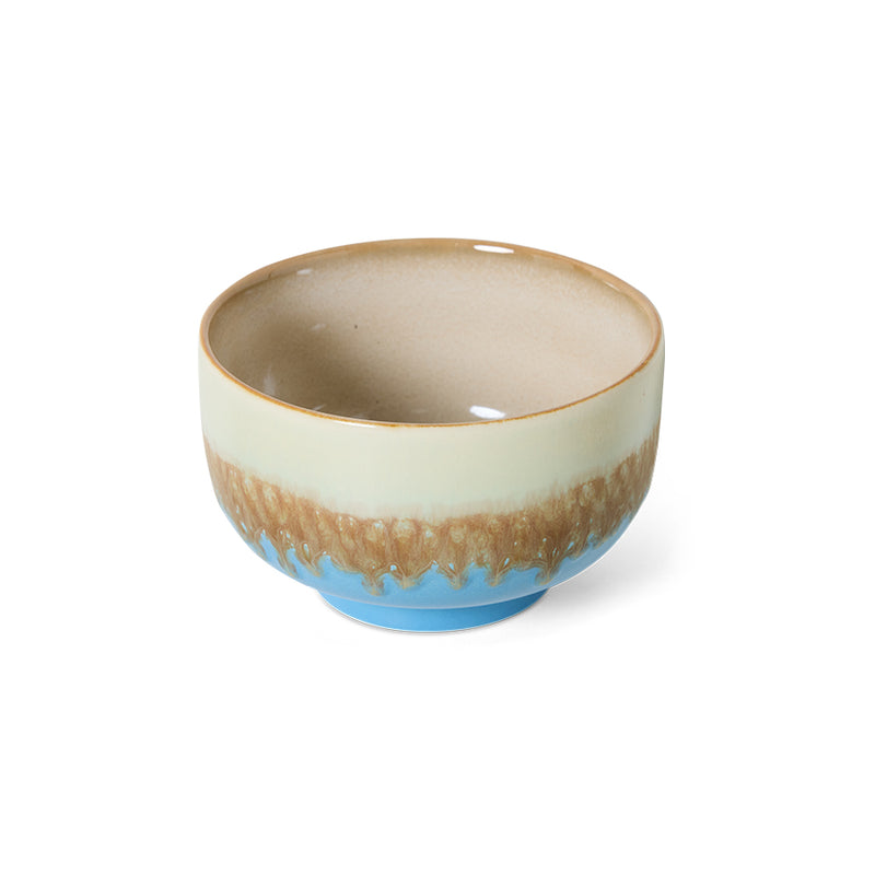 HK Living 70's ceramics noodle bowl, azurre