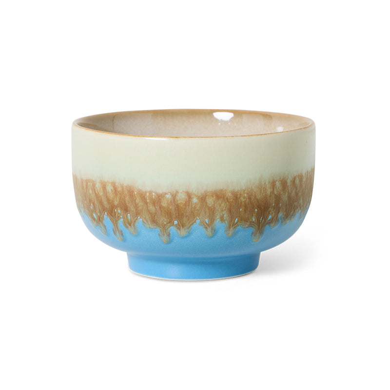 HK Living 70's ceramics noodle bowl, azurre