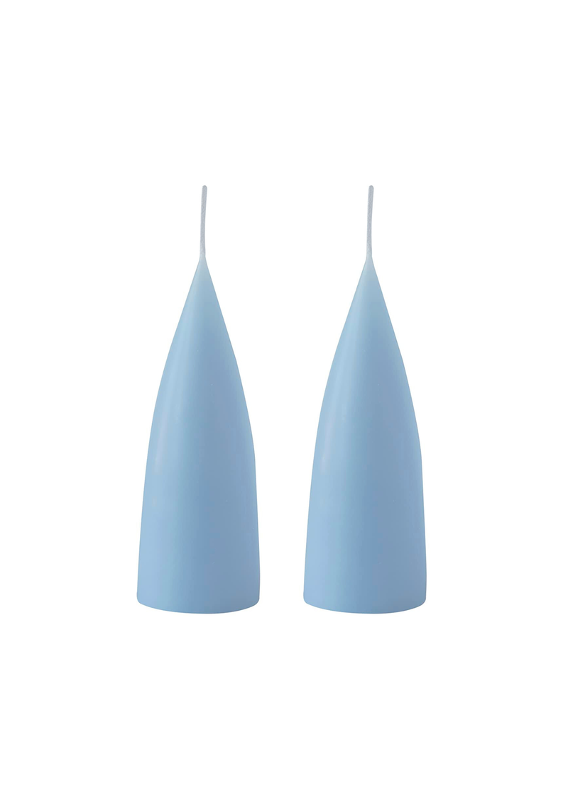 Pöytäkynttilä Cone shaped, pastel blue