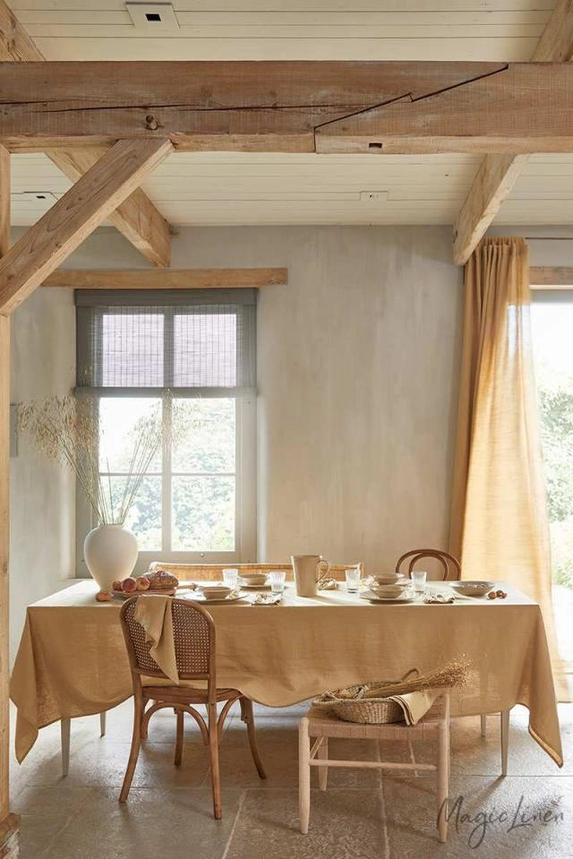 Pöytäliina pellava 150 x 220 cm, sandy beige